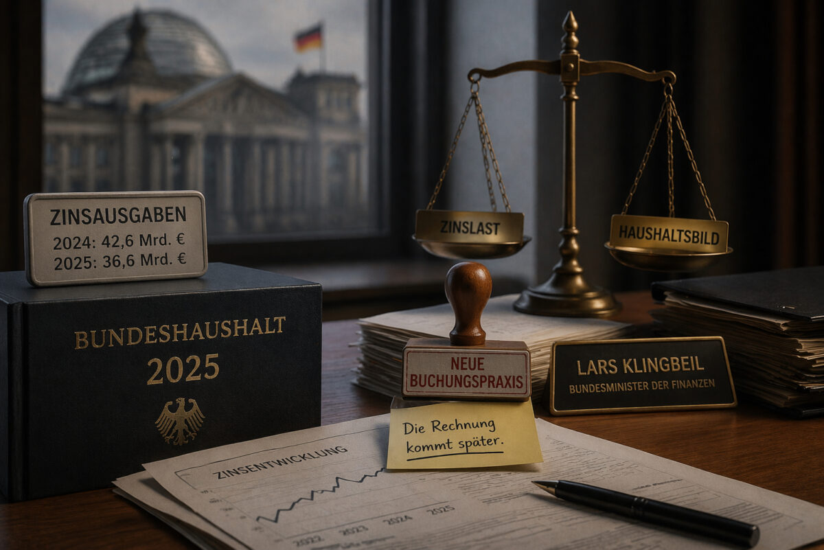 Sinkende Zinsausgaben – echte Entlastung oder Klingbeil’s Buchungseffekt?